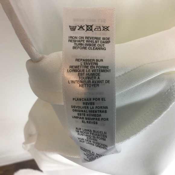 ASOS Strapless Bodycon  Midi Dress Sz.2 White/Blk - Picture 7 of 7